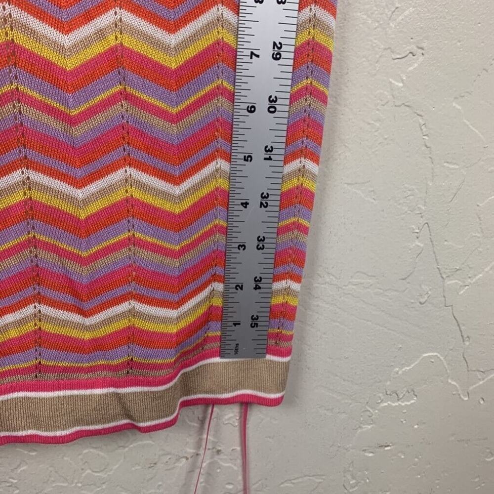 Trina Turk Knit Dress Size Small Pink Yellow Purple Lined Kimono Sleeve Beachy - Picture 5 of 6